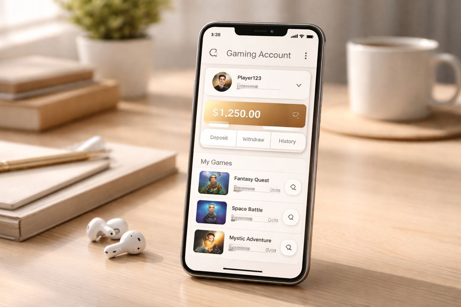 Premium mobile gaming scene with elegant casino visuals and user-friendly CV4488 account setup flow