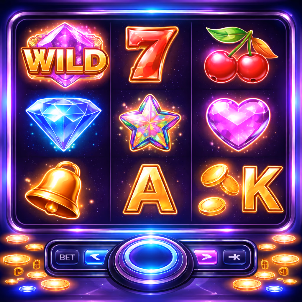 Colorful online slot dashboard with shining reel icons and immersive gaming effects suited for Bangladesh players
